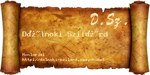 Dálnoki Szilárd névjegykártya